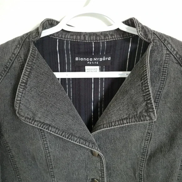 Bianca Nygara Jean Jacket, Gray,  8 - Picture 3 of 8